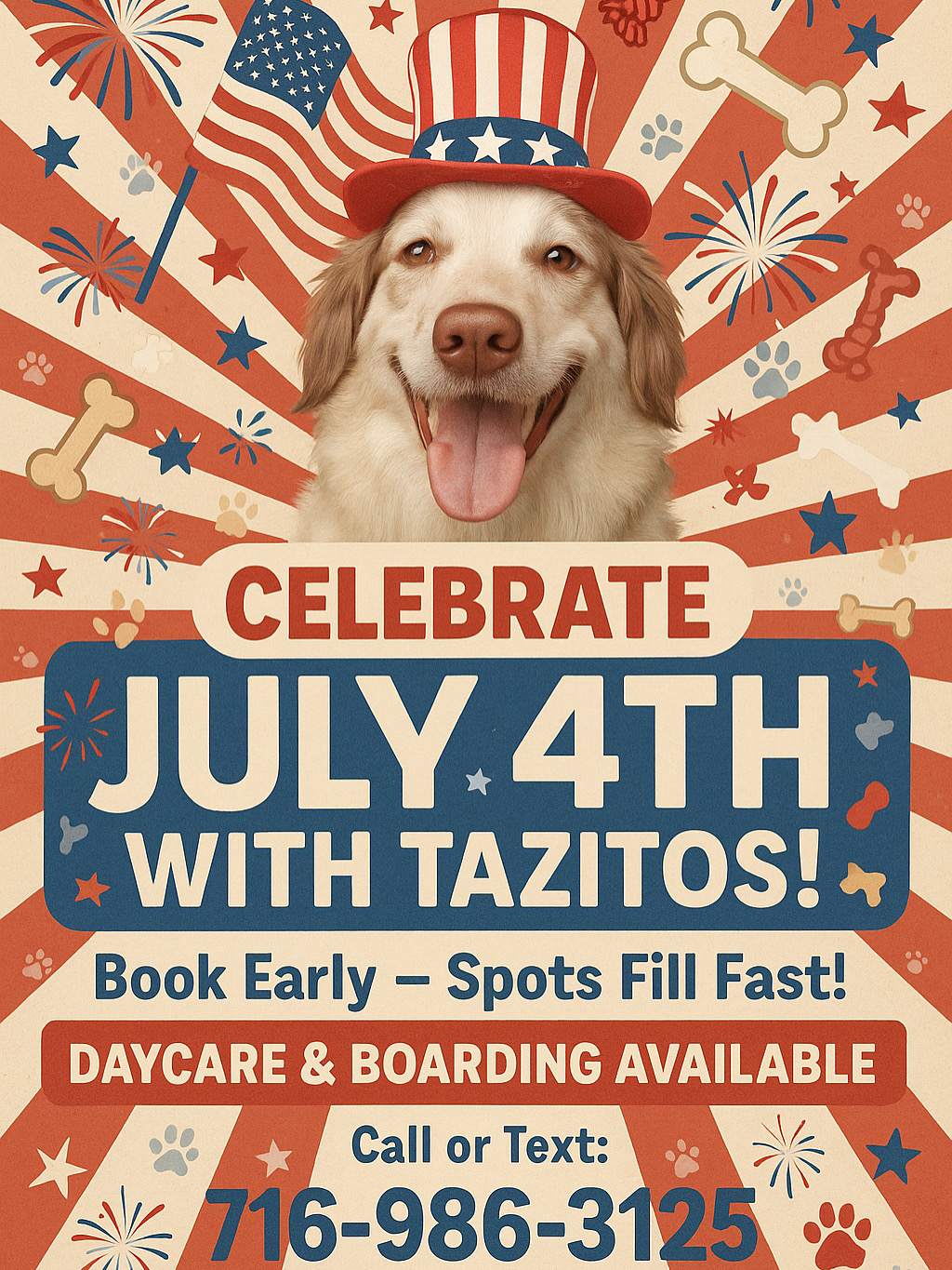 🎆 Celebrate July 4th with Tazito’s! 🇺🇸